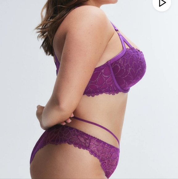 NWT Savage Not Sorry Lightly Lined Lace Balconette Bra 34DD - Picture 3 of 5